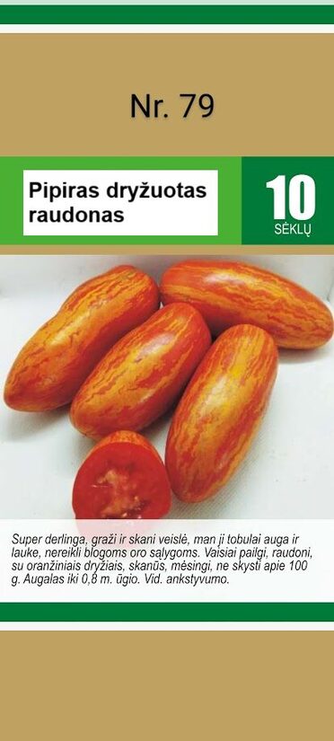 Pipiras dryžuotas raudonas