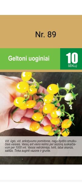 Geltoni uoginiai svyrantys